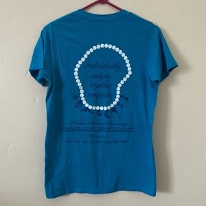 NEW Blue Panhellenic V Neck T Shirt